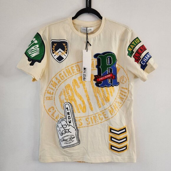 NWT First Row Property Of Tee Graphic T-Shirt Varsity Logo Men's S - Picture 2 of 12